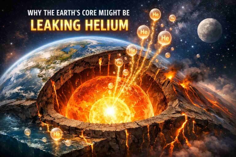 Why earth core leaking helium