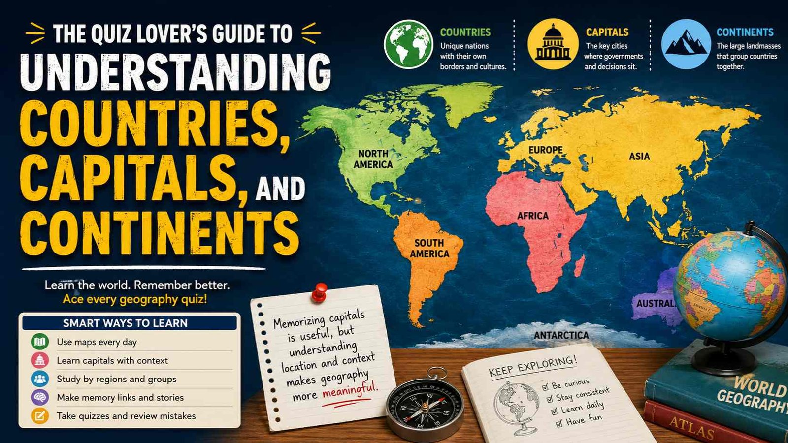 The Quiz Lover’s Guide to Understanding Countries, Capitals, and Continents