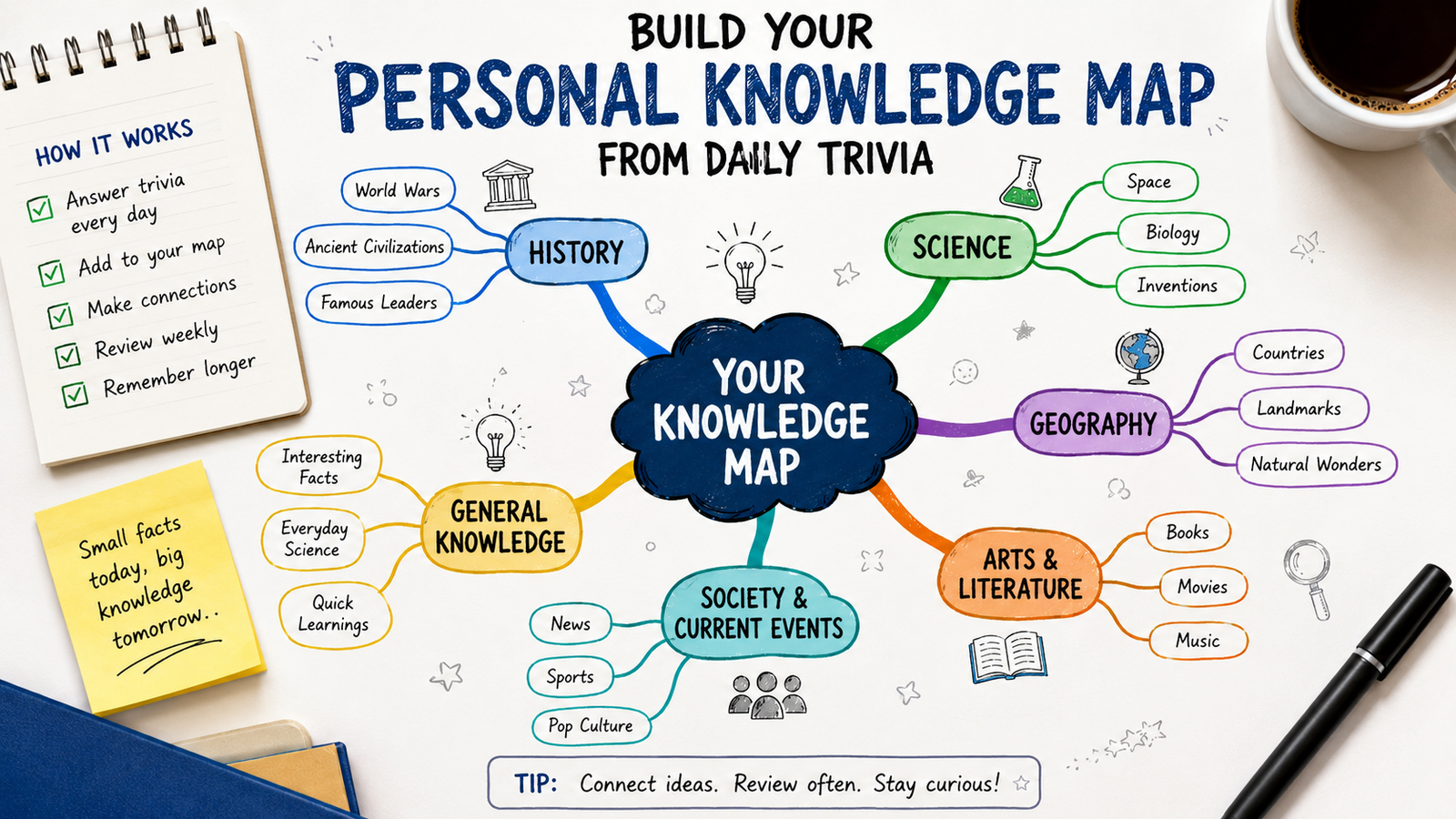 Personal Knowledge Map From Daily Trivia