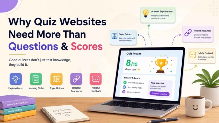 Why Quiz Websites Need More Than Questions and Scores