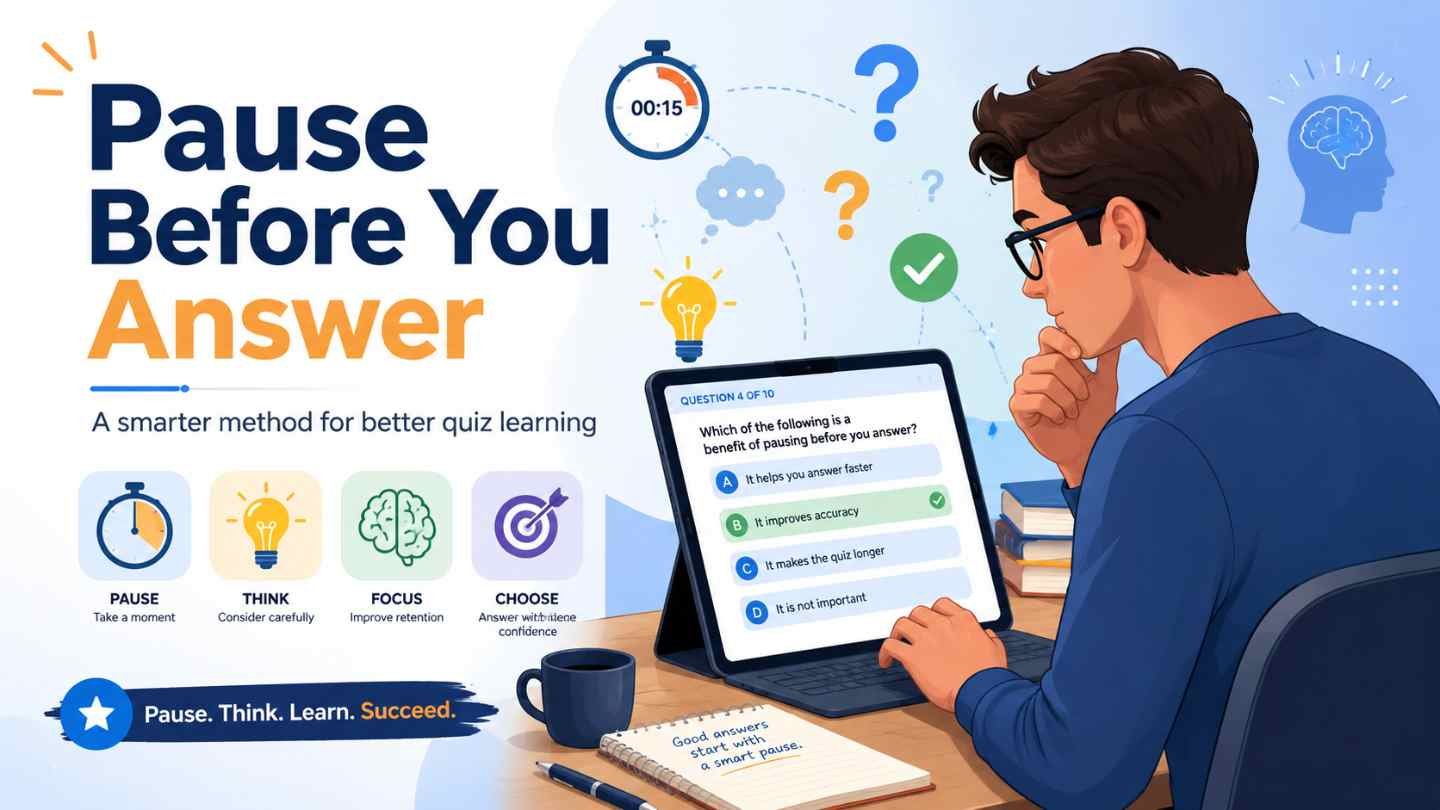 The Pause Before You Answer Method for Better Quiz Learning