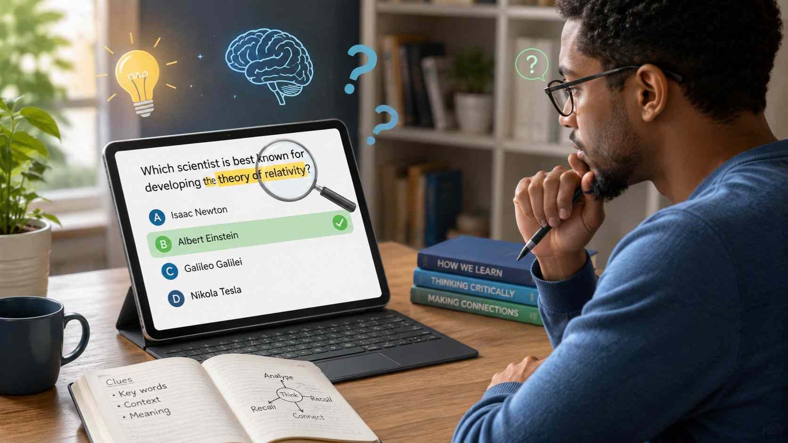 How Quiz Clues Help Readers Think Before They Answer