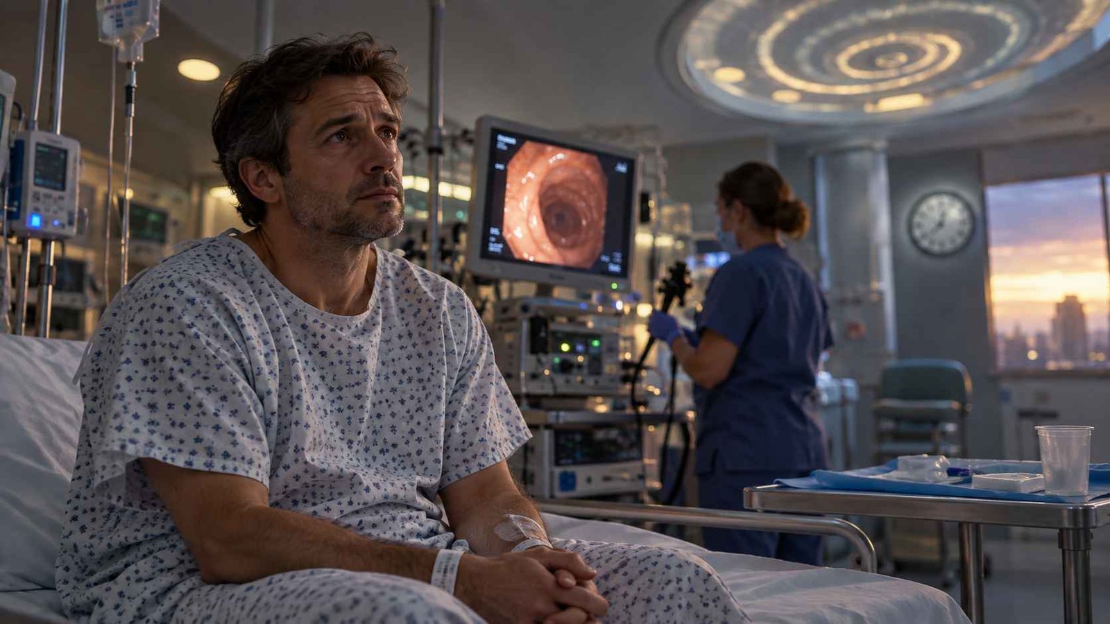 Between Two Blinks: an endoscopy, a lost afternoon, and the shape of eternity